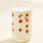 Tomato Gold Rimmed Soda Can Glass