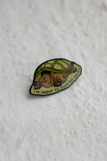 About to Snap Turtle Pin