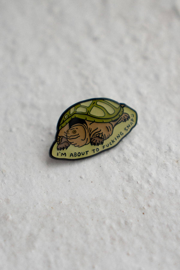 About to Snap Turtle Pin