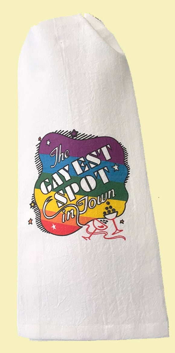 Gayest Spot Rainbow Tea Towel