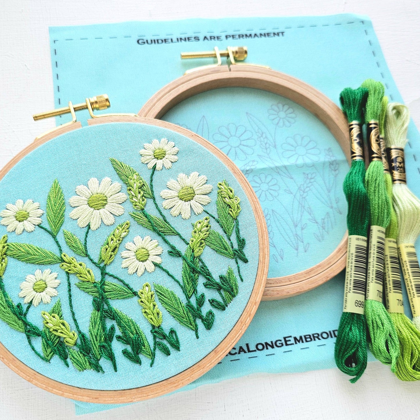 Daisy Field Beginner Embroidery Kit