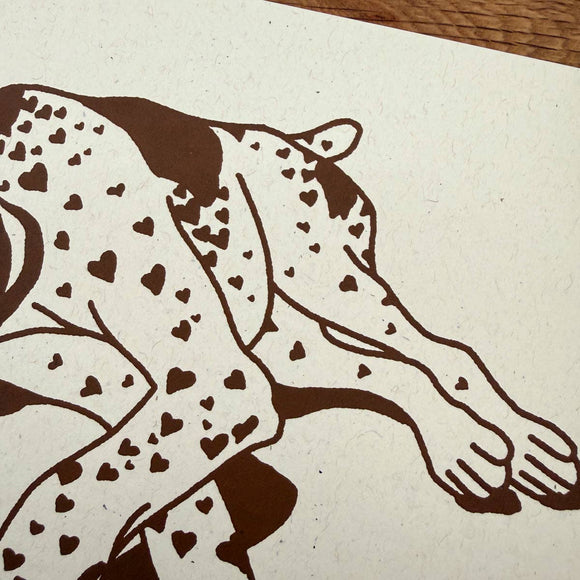 German Shorthaired Pointer Hearts Silkscreen Print