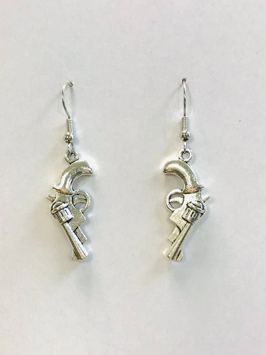 Six Shooter Dangle Earrings