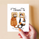 Toasts Cats Wedding Card-3