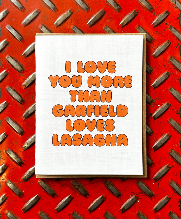 Garfield Loves Lasagna Card