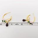 Raspberry Chipmunk Hoop Earrings-4