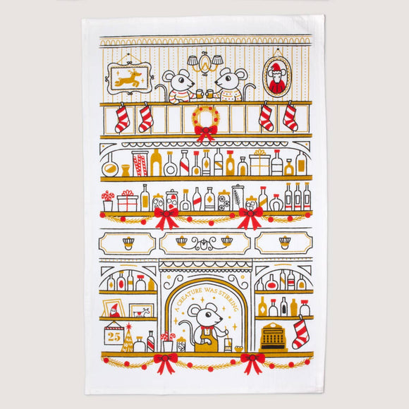Mouse Bartender Tea Towel