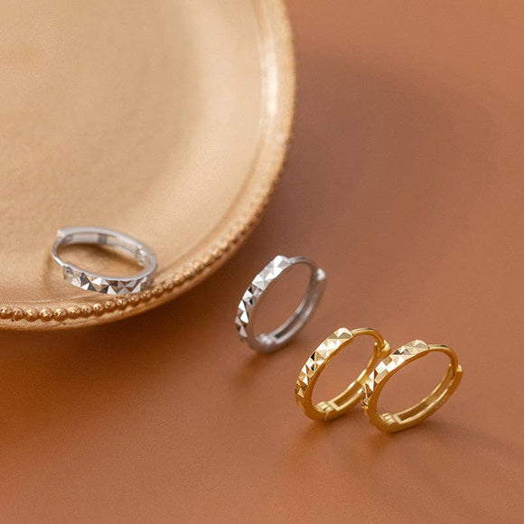 Dainty Geometric Huggie Earrings