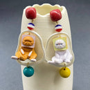Asymmetric Resin Cat Earrings-6