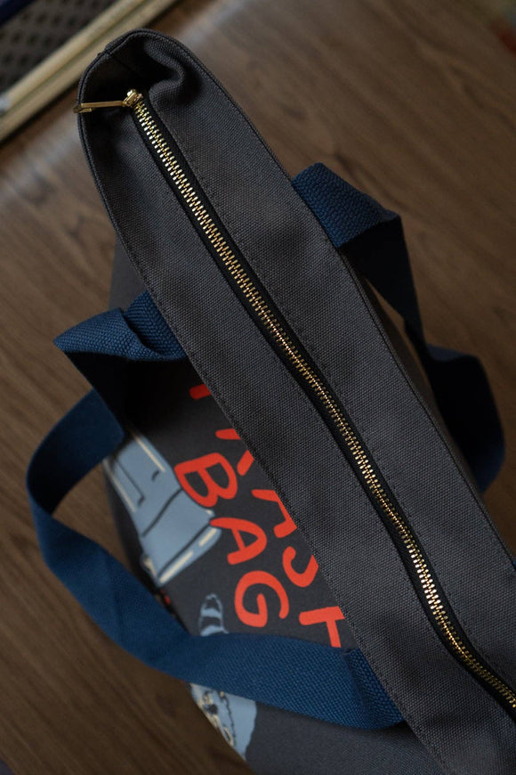 Trash Bag (Raccoon) Big Zip Tote