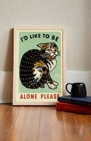 Alone Please Cat Print-4