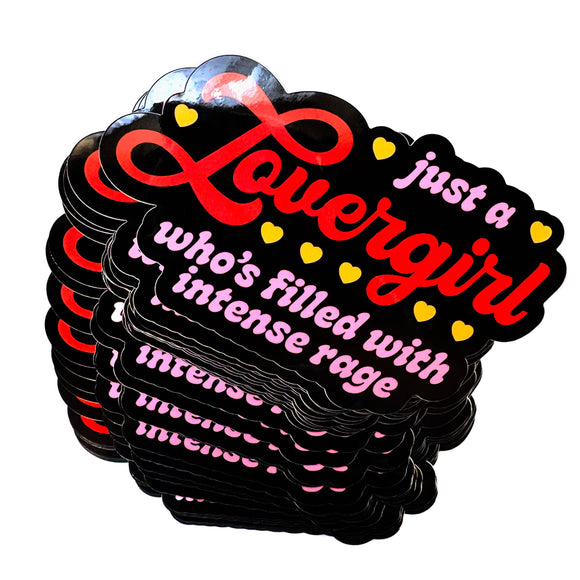 Just A Lovergirl Intense Rage Sticker
