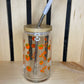 Tomato Gold Rimmed Soda Can Glass