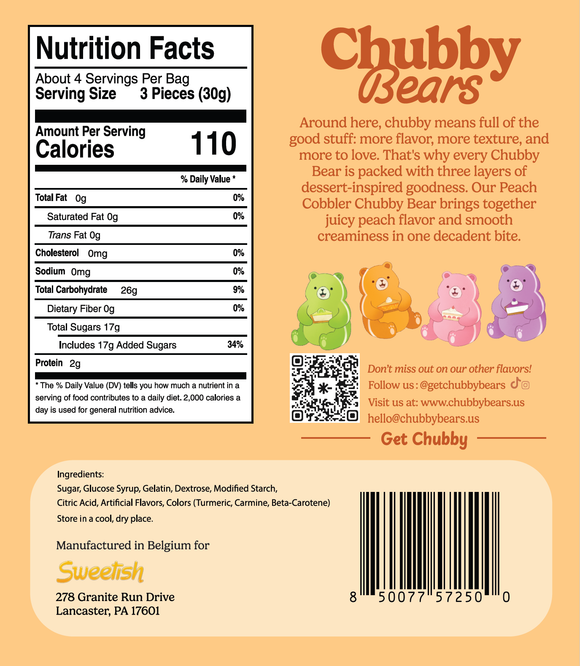 Chubby Bears: Peach Cobbler