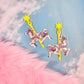 Carousel Horse Pink Pony Earrings