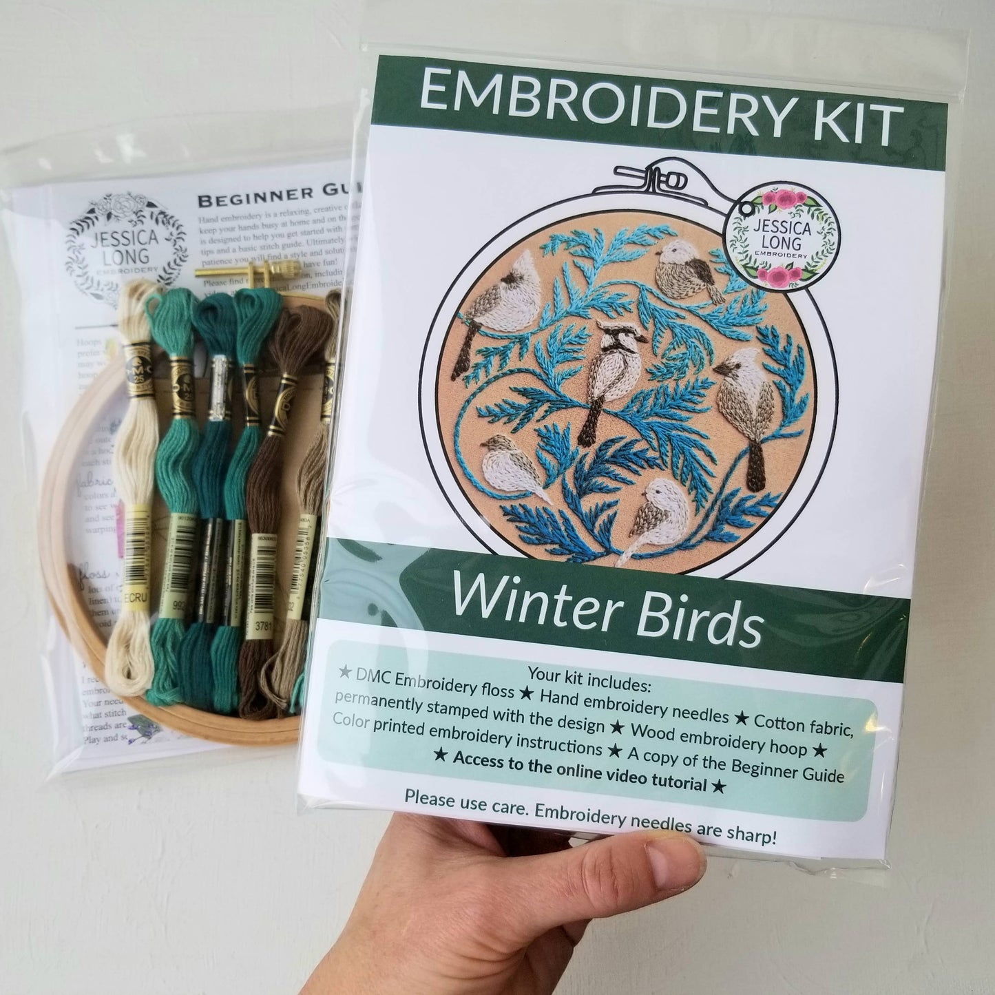 Winter Birds Embroidery Kit