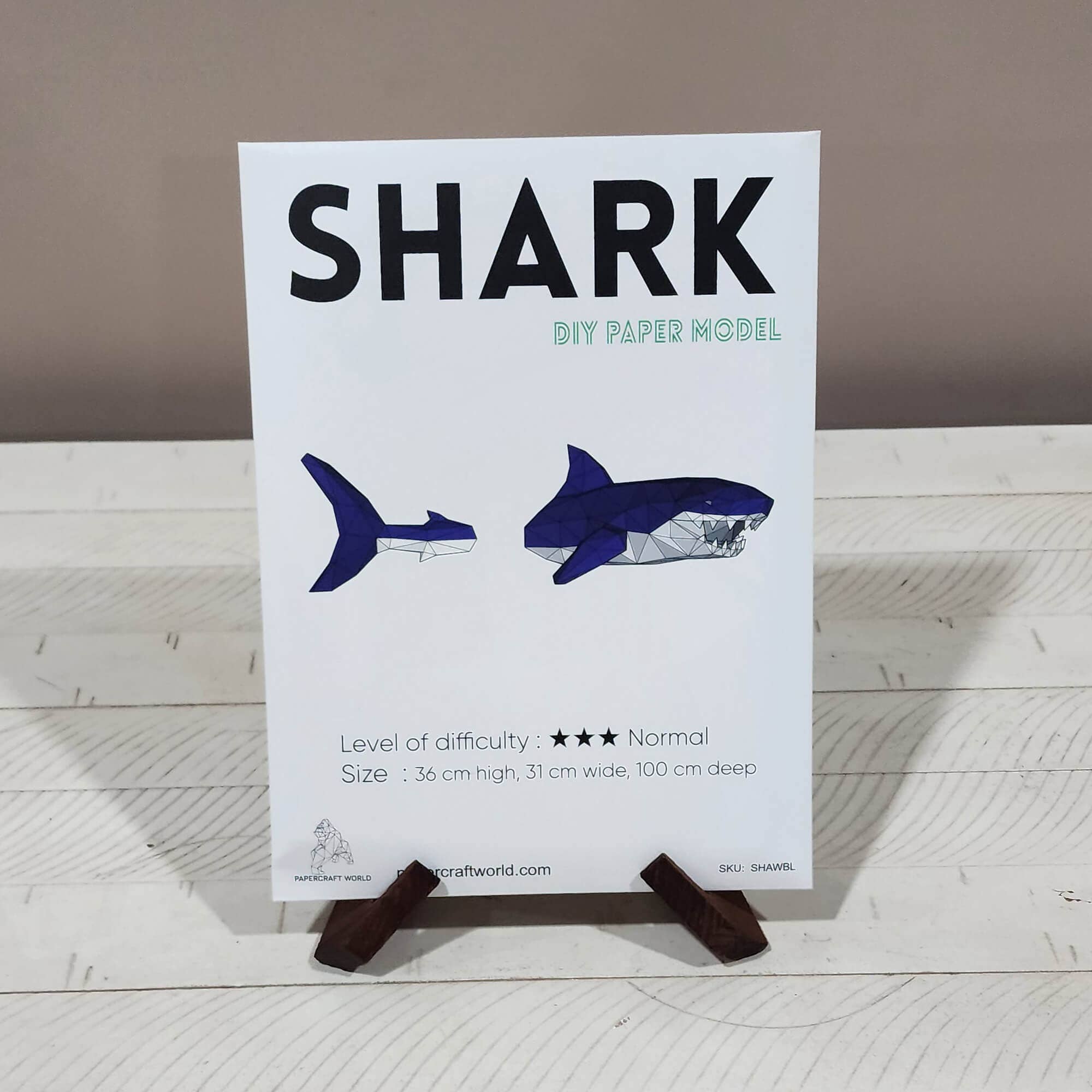 Shark 3D PaperCraft Wall Art Kit