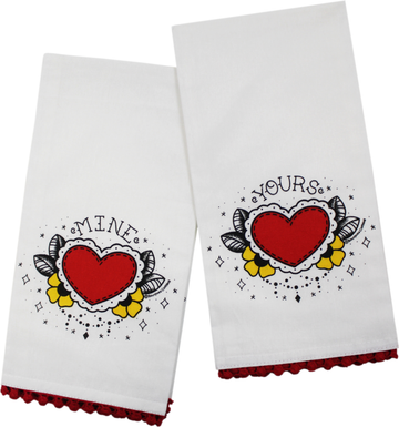 Yours & Mine 2 Pack Tea Towel Set