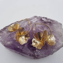 Flower Hoop Earrings-3