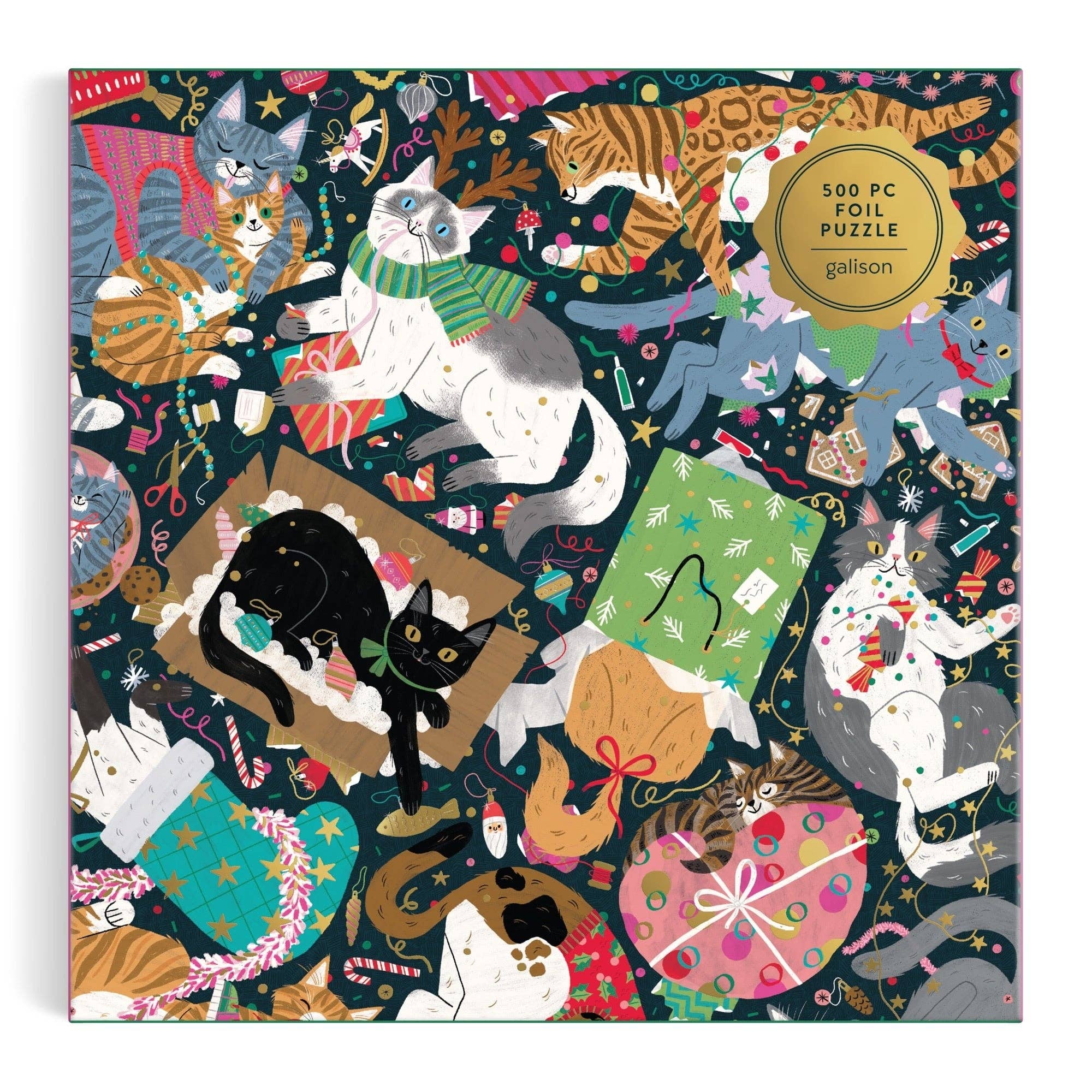 Catmas Chaos 500 Piece Foil Puzzle - 0