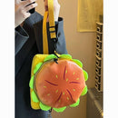 Cartoon Cheeseburger Crossbody Bag-3