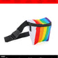 Rainbow Stripe Slim Fanny Pack