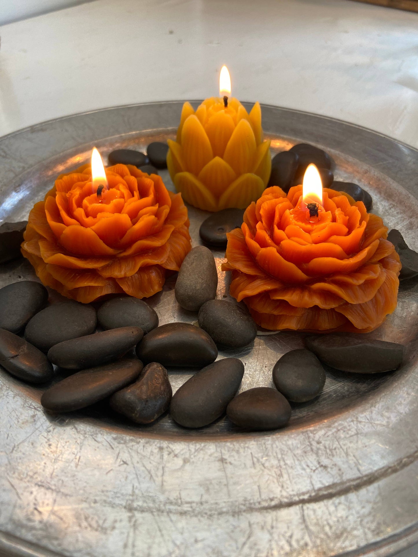 Flower Bloom Beeswax Candle