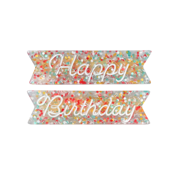 Happy Birthday Hair Clips