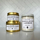 Sandalwood + Amber Soy Wax Candle-1