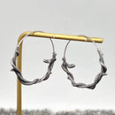 Coiling Snake Hoop Earrings-2