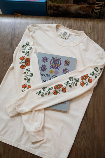 Poppy Pattern Long Sleeve Tee - 0
