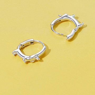 Dachshund Dog Hoop Earrings