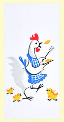 Flippin' Pancakes Chicken Retro Flour Sack Kitchen Towel-1