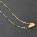 Minimalist Dainty Heart Pendant Necklace-3