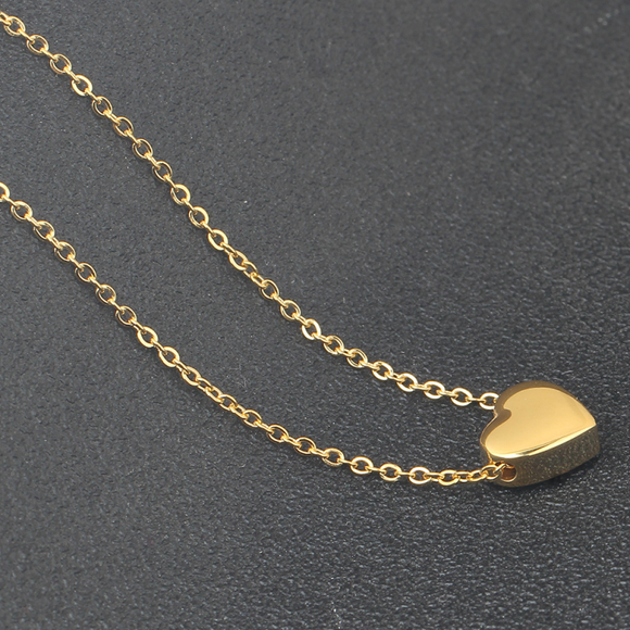 Minimalist Dainty Heart Pendant Necklace