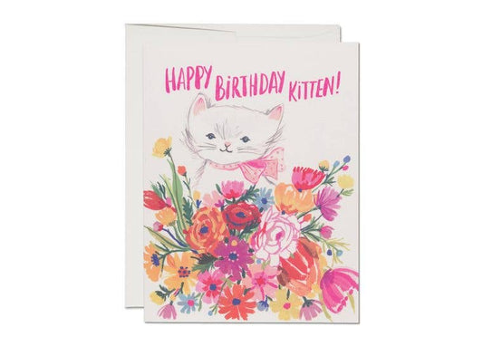 Happy Birthday Kitten Card