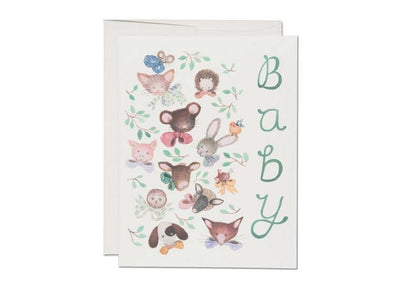 Pink Noses Baby Card