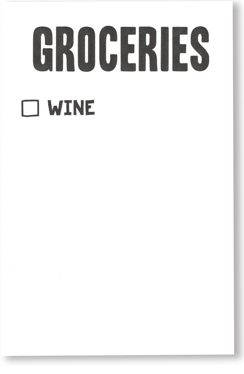 Wine Grocery Notepad