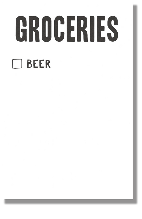 Beer Grocery List Notepad