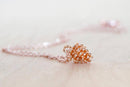Rose Gold Pine Cone Necklace-4