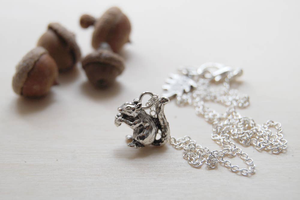 Silver Squirrel Necklace