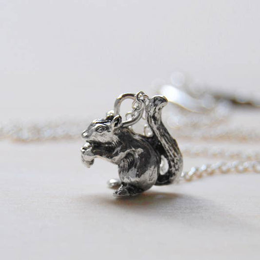 Silver Squirrel Necklace