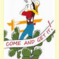 Come And Get It Ranch Retro Flour Sack Kitchen Towel