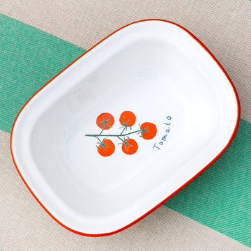 Tomato Green Enamel Oven Dish - 0