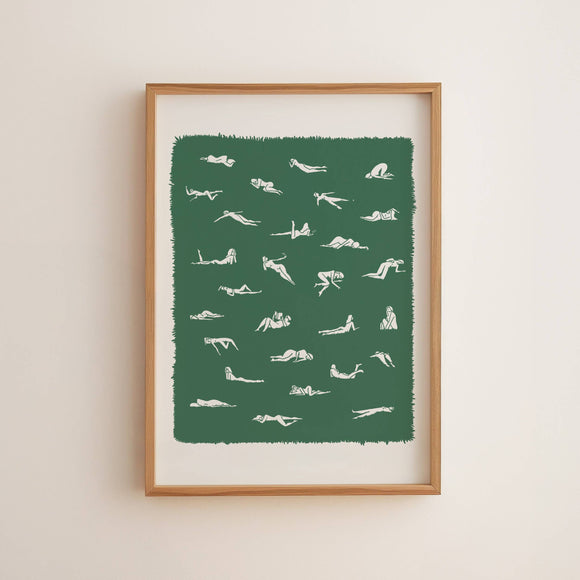 "Ways To Lay In The Grass" Art Print
