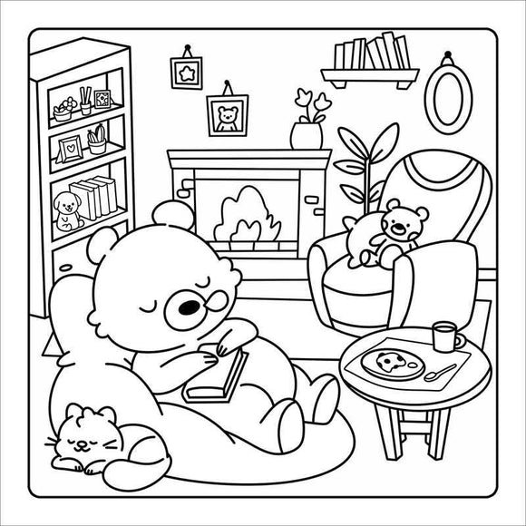 Little Cuties: Cozy Coloring Book