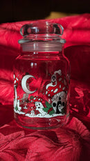 Ghost Mushrooms in the Snow Vintage Inspired Candy Jar-3