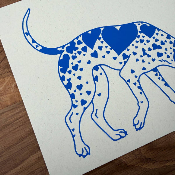 Bluetick Hearts Silkscreen Print