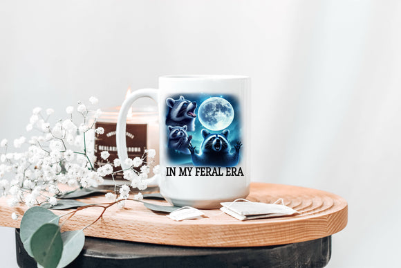 In My Feral Era Raccoon Coffee Mug