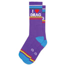 I Love Drag Gym Crew Socks-1